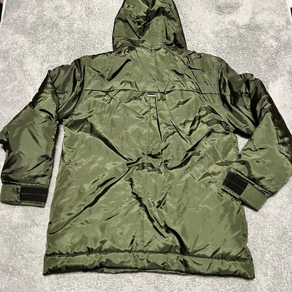 Rocawear Puffer Jacket Mens Large Winter Green Chore Hooded Winter Coat - Picture 4 of 10